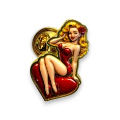 Metal pin Pin up girl