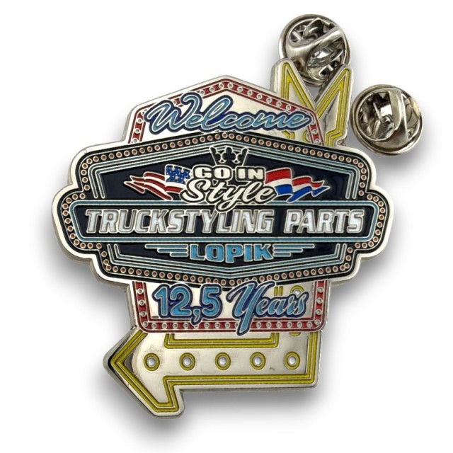Metal pin 12,5 years of Go-in-Style.nl