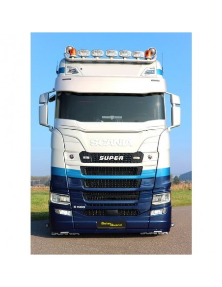 SolarGuard - Scania Nextgen sunvisor with curved edge, 2 marker lights NG