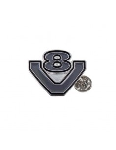 Przypinka metalowa V8 logo