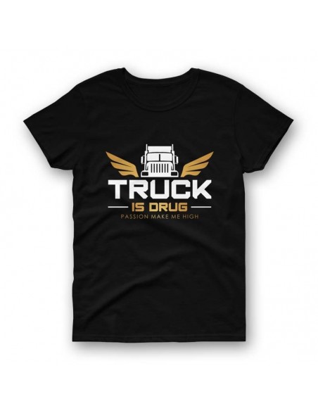 T-Shirt damski Truck is Drug czarny