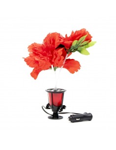 Illuminated flower 10-30V red