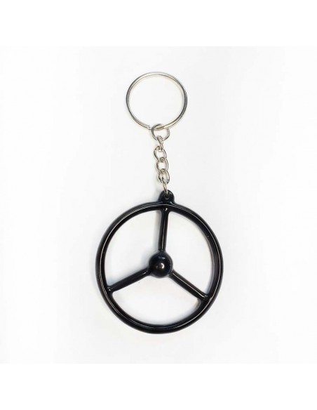 Keychain 3-spoke steering wheel black