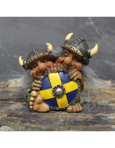 Figurka Troll z szyldem - Szwecja
