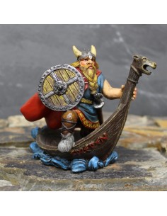 Figurka Viking z łodzią -...