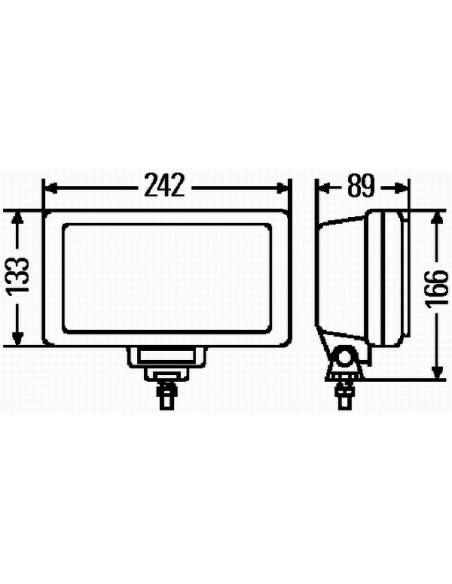 HELLA Jumbo 220 halogen dalekosiężny czarny