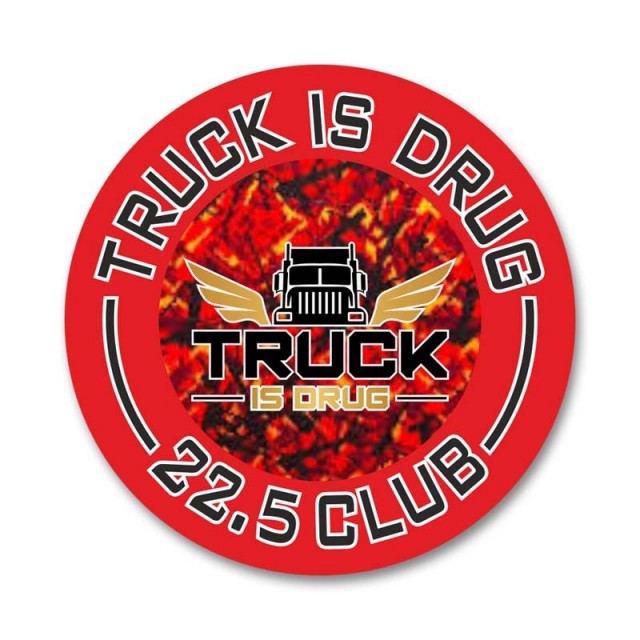 Truck is Drug plush red - sticker...