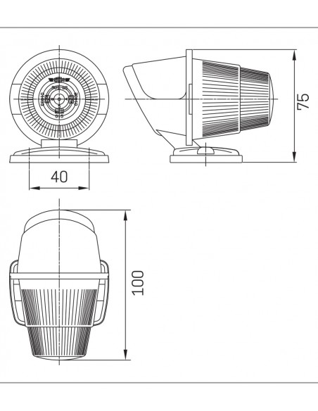 Lampa obrysowa Oldschool - żółta
