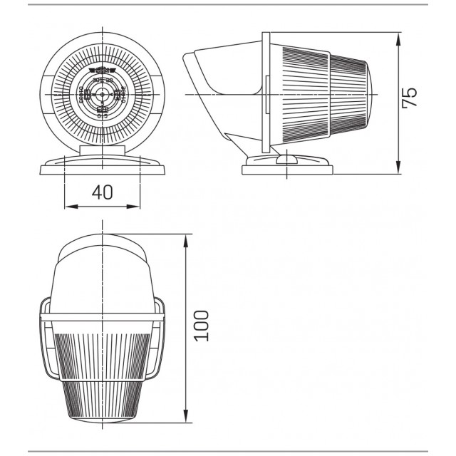 Lampa obrysowa Oldschool - biała