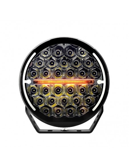 FLEXTRA - Lampa drogowa LED 9", okrągła z podgrzewanym kloszem 9-36V