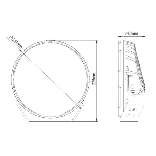 FLEXTRA - Lampa drogowa LED 9",...