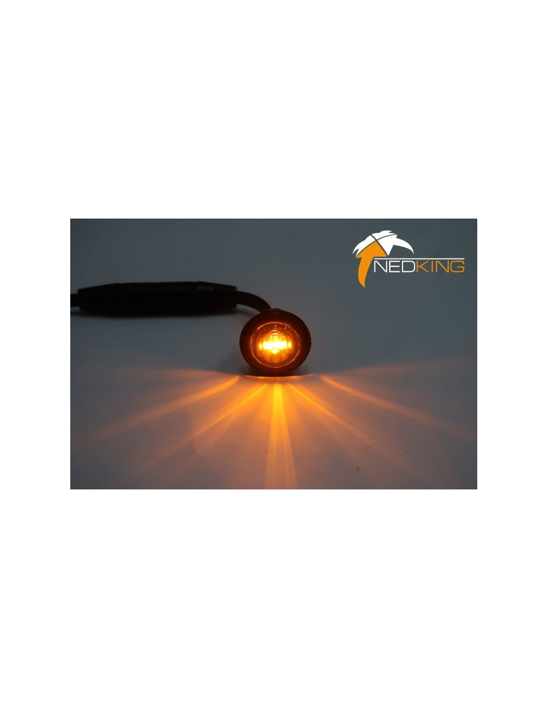 Lampe témoin LED - 9-32V - Vitre transparente - LED orange