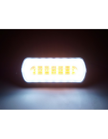 PROSTROBE HALO R65 - White marker light with yellow strobe 12-24V