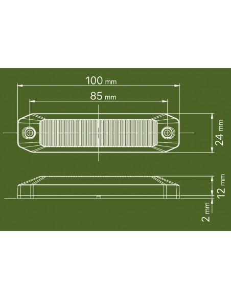 LEDSON OptoLine M LED marker light red with red lens 9-32V