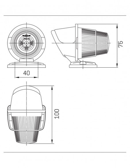 Oldschool marker lamp lens - orange
