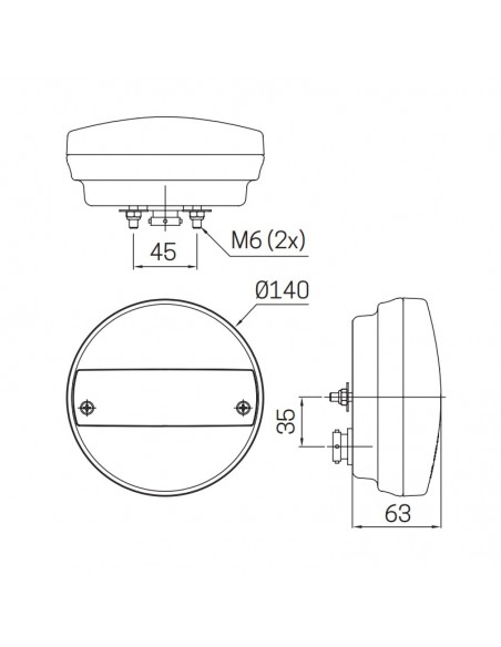 SIM 3111 SLIM - LED rear lamp 3-function position/stop/dynamic indicator 12/24 V