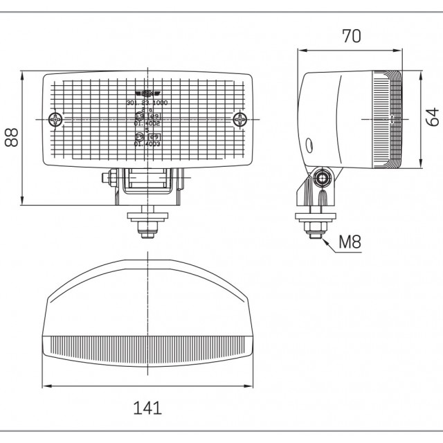SIM 3123 - Rectangular BA15s...
