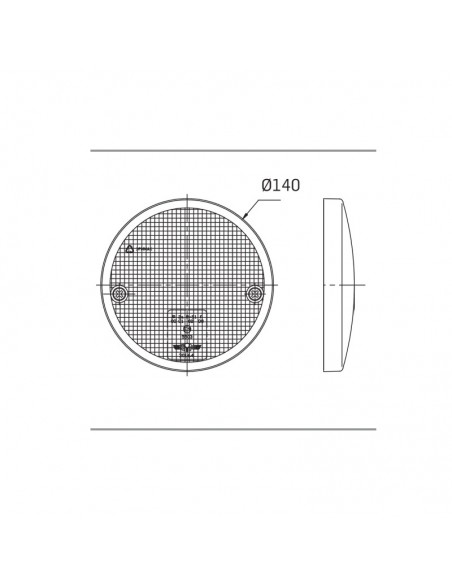 SIM 3164 - Smoked lens for 3164 lamp