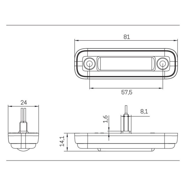 SIM 3302 - Lampa obrysowa LED biała...