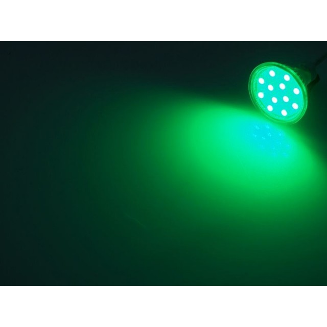 Żarówka LED MR16 zielona 10-30V