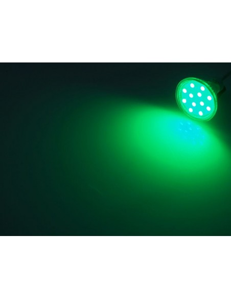 Żarówka LED MR16 zielona 10-30V