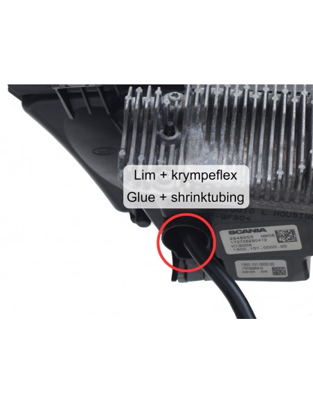 SCANIA Nextgen 2023+ - Additional position light in to hood high-beam - dual-color with strobe