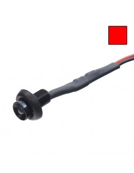 Dioda LED w oprawce plastikowej - kolor czerwony 24V - 5 szt.