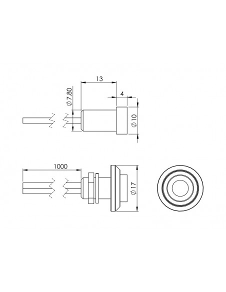 Dioda LED w oprawce plastikowej - kolor niebieski 24V - 5 szt.