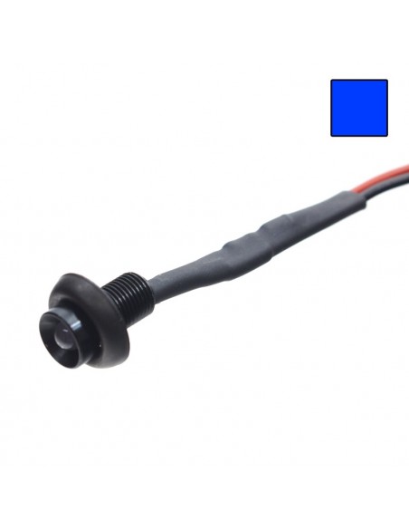Dioda LED w oprawce plastikowej - kolor niebieski 24V - 5 szt.