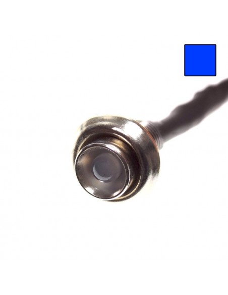 Dioda LED w oprawce metalowej - kolor niebieski 24V - 5 szt.