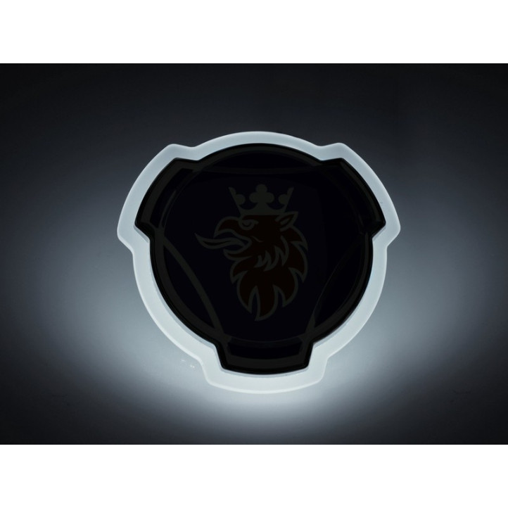 Original Scania Emblem With Illuminated Dual Color Base Yellow White