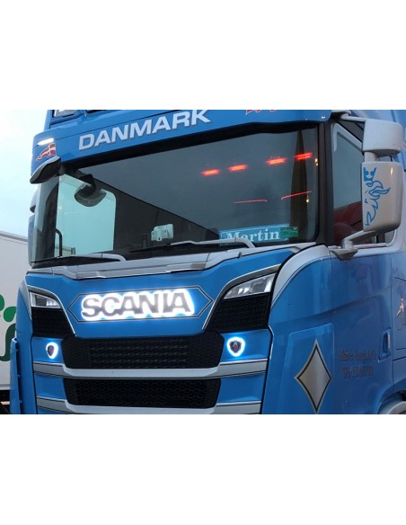 Iluminated lightbase for SCANIA sign dual-color - yellow/xenon white