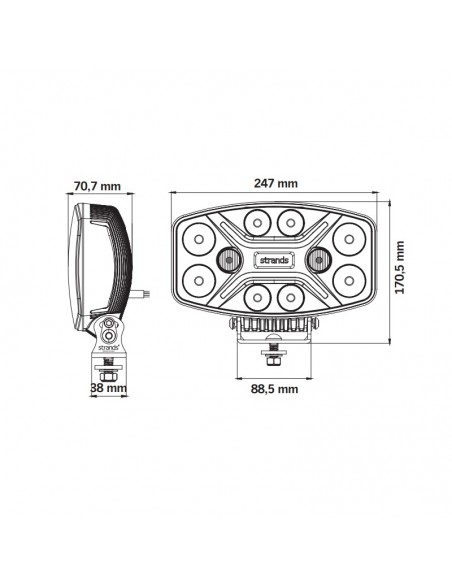 STRANDS Dark Knight Insane Driving Light LED 9-36V