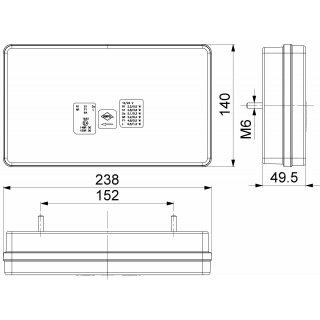 HORPOL STRADA - LED tail light right...