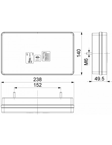 HORPOL STRADA - Lampa zespolona tylna LED prawa 12/24V
