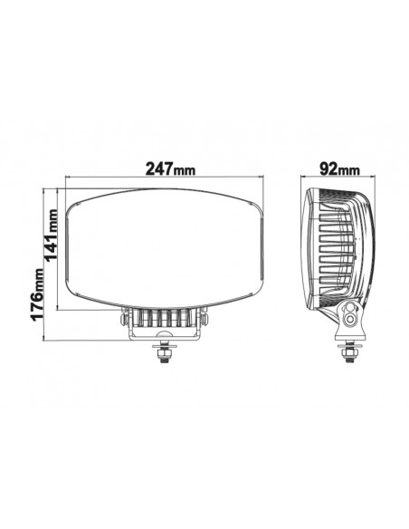 SKYLED Jumbo Amber FULL LED 10' - lampa drogowa LED 12-24V