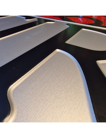 TIR - Aluminum embossed sign 40x25 cm, white/black