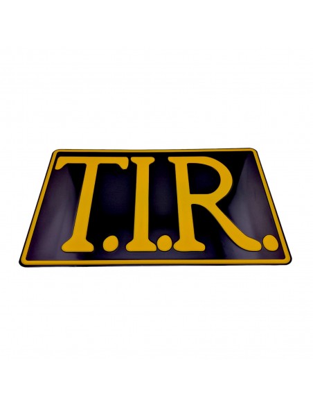 TIR - Aluminum embossed sign 40x25 cm, black/yellow