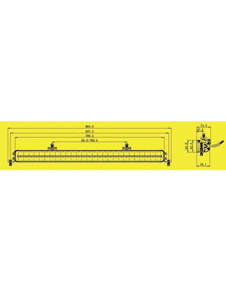 SKYLED TOWER 31,2 LED BAR (789 mm) - lampa drogowa LED 10-32V, dynamiczna pozycja dualcolor