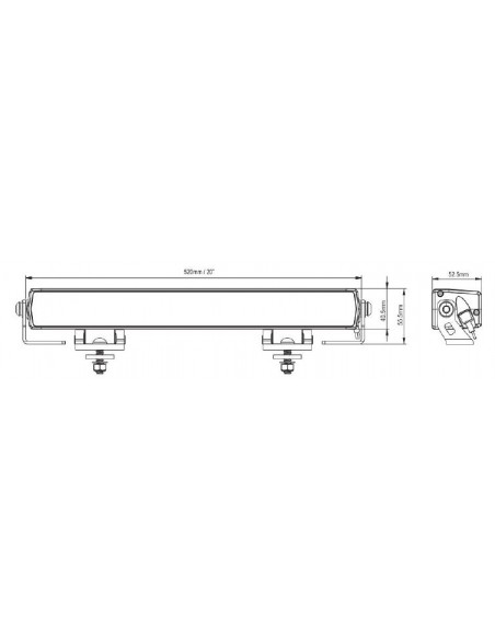 SKYLED APUS PRO 20" LED BAR (515 mm) - lampa drogowa LED 9-36V, światło pozycyjne dual-color
