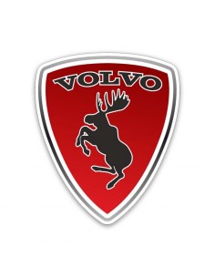 Aufkleber Volvo Logo rot-silber