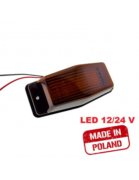 LED Double Burner lamp orange - smoked lens