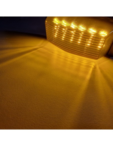 LED Double Burner lamp orange - smoked lens