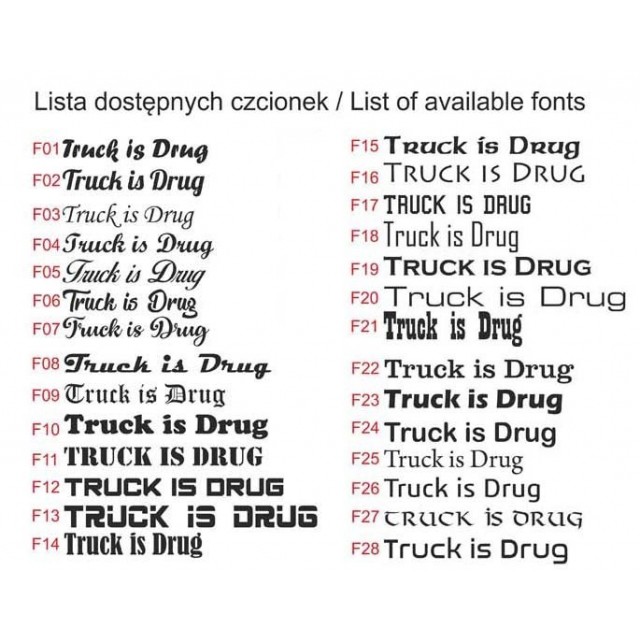 MAN - front window text sticker - 1pc
