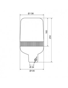 AEB 590 beacon 24V - white 2