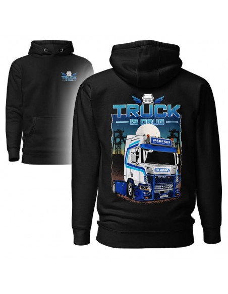 Męska bluza z kapturem Radzia Kipper Driver V2 czarna