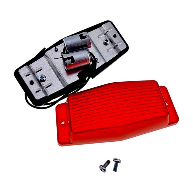 Red double burner lamp