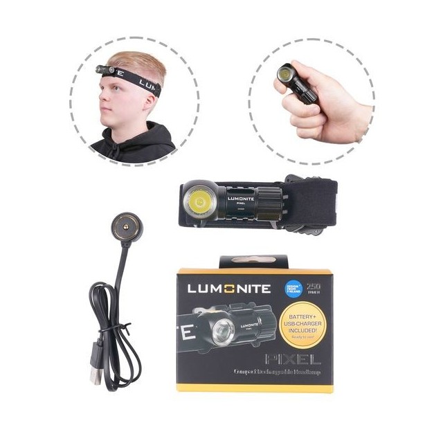 LUMONITE Pixel - head flashlight 250 lm
