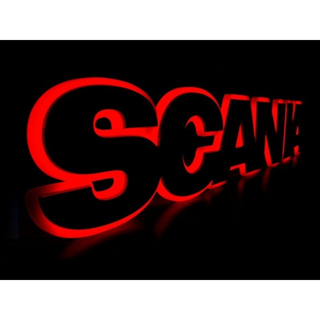 SCANIA sign illuminated lightbase - red