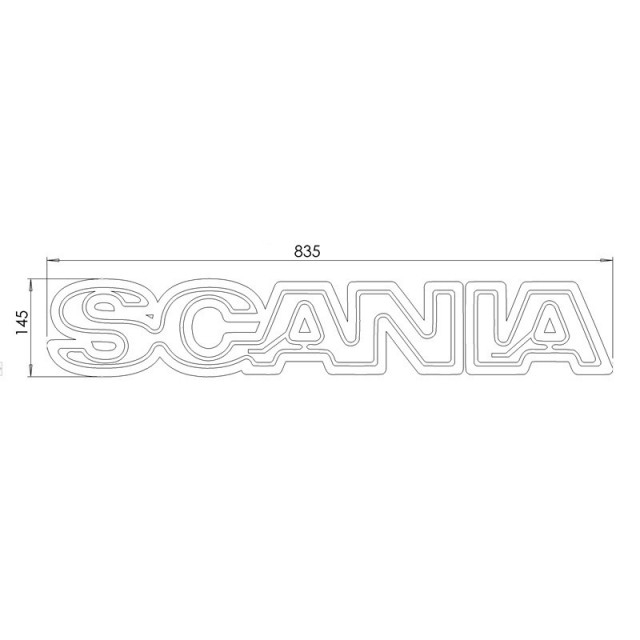 SCANIA sign illuminated lightbase - blue